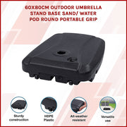 60x80cm Outdoor Umbrella Stand Base Sand/ Water Pod Round Portable Grip V63-827741