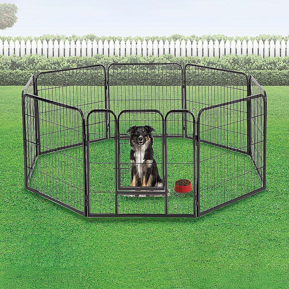 8 Panel Heavy Duty Pet Dog Playpen Puppy Exercise Fence Enclosure Cage V63-827761