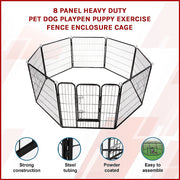 8 Panel Heavy Duty Pet Dog Playpen Puppy Exercise Fence Enclosure Cage V63-827761