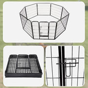 8 Panel Heavy Duty Pet Dog Playpen Puppy Exercise Fence Enclosure Cage V63-827761