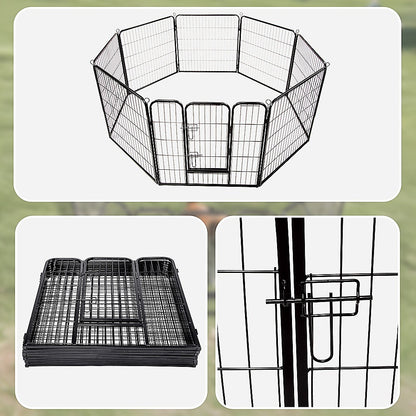8 Panel Heavy Duty Pet Dog Playpen Puppy Exercise Fence Enclosure Cage V63-827761