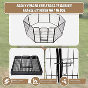 8 Panel Heavy Duty Pet Dog Playpen Puppy Exercise Fence Enclosure Cage V63-827761