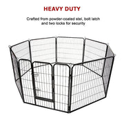 8 Panel Heavy Duty Pet Dog Playpen Puppy Exercise Fence Enclosure Cage V63-827761
