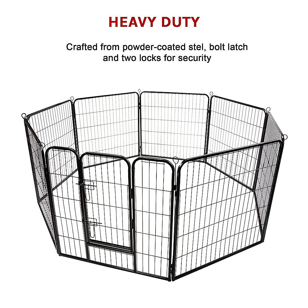 8 Panel Heavy Duty Pet Dog Playpen Puppy Exercise Fence Enclosure Cage V63-827761
