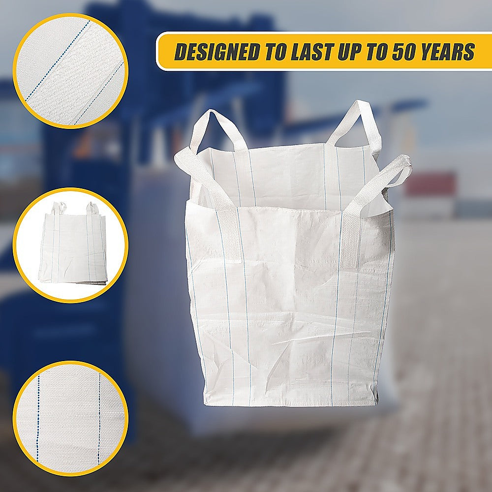 4 x 1 tonne FIBC Polypropylene UV Rated Builder / Bulk / Landscape Bags V63-827771