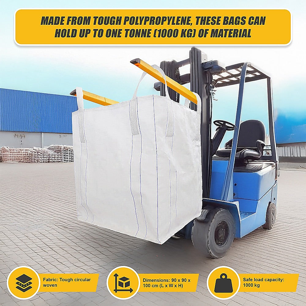 4 x 1 tonne FIBC Polypropylene UV Rated Builder / Bulk / Landscape Bags V63-827771