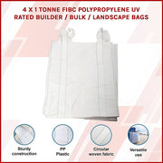 4 x 1 tonne FIBC Polypropylene UV Rated Builder / Bulk / Landscape Bags V63-827771