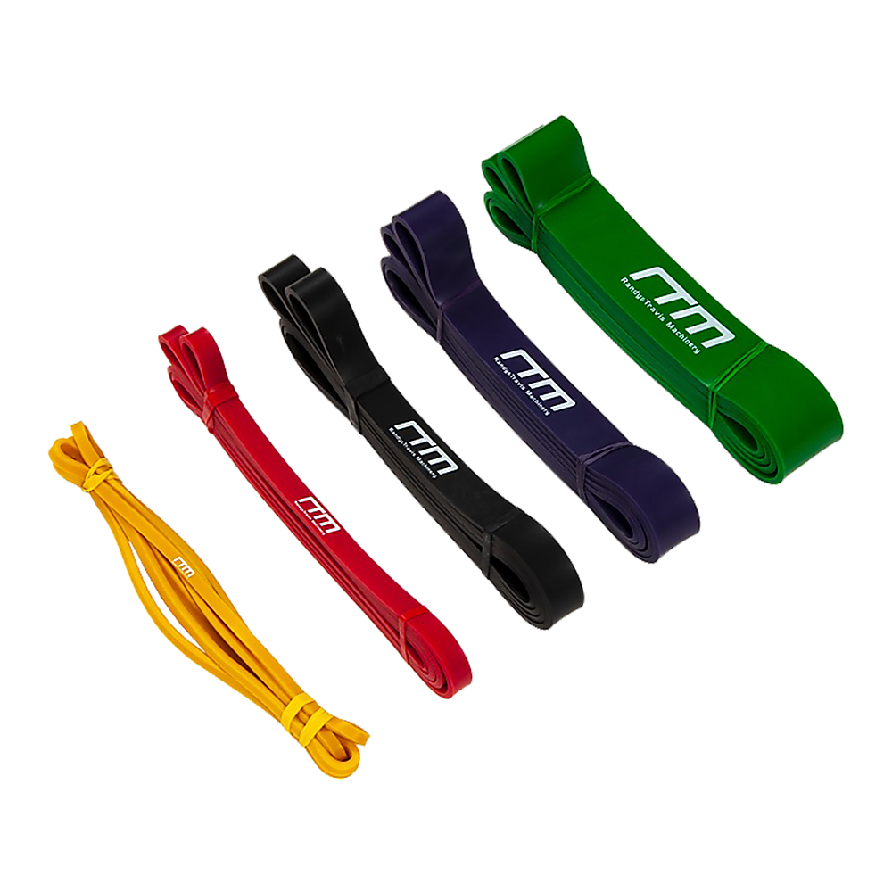 Resistance Band Loop Set of 5 Heavy Duty Gym Yoga Workout V63-827781