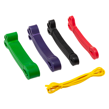 Resistance Band Loop Set of 5 Heavy Duty Gym Yoga Workout V63-827781