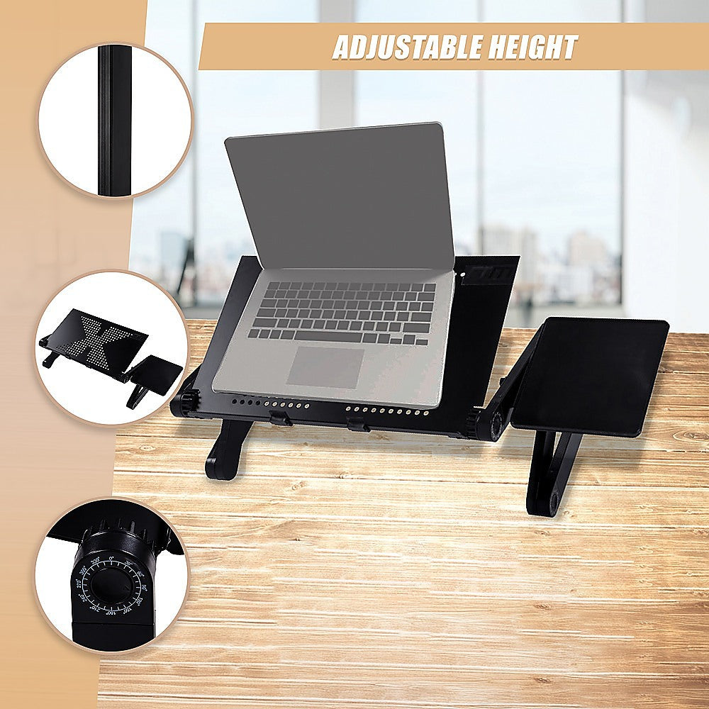 Aluminium Alloy Folding Laptop Stand Desk Table with Mouse Tray V63-827821