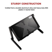Aluminium Alloy Folding Laptop Stand Desk Table with Mouse Tray V63-827821