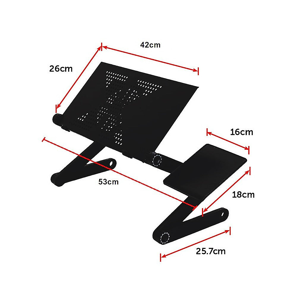 Aluminium Alloy Folding Laptop Stand Desk Table with Mouse Tray V63-827821