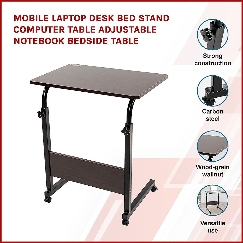 Mobile Laptop Desk Bed Stand Computer Table Adjustable Notebook Bedside Table V63-827831