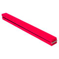 2.4m (8FT) Gymnastics Folding Balance Beam Pink Synthetic Suede V63-827851