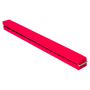 2.4m (8FT) Gymnastics Folding Balance Beam Pink Synthetic Suede V63-827851