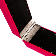 2.4m (8FT) Gymnastics Folding Balance Beam Pink Synthetic Suede V63-827851