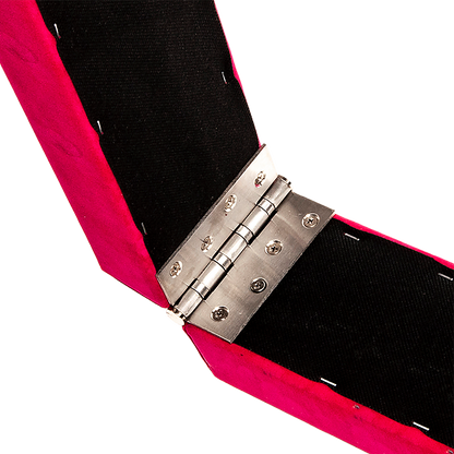 2.4m (8FT) Gymnastics Folding Balance Beam Pink Synthetic Suede V63-827851