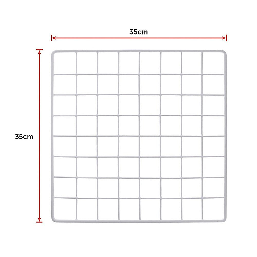 12 Cube Wire Grid Organiser Bookcase Storage Cabinet Wardrobe Closet White V63-827871