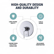 Shower Bath Mixer Tap Bathroom WATERMARK Approved - Chrome V63-827901