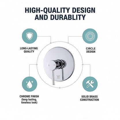 Shower Bath Mixer Tap Bathroom WATERMARK Approved - Chrome V63-827901