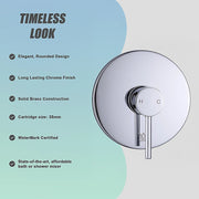 Shower Bath Mixer Tap Bathroom WATERMARK Approved - Chrome V63-827901