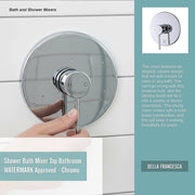 Shower Bath Mixer Tap Bathroom WATERMARK Approved - Chrome V63-827901