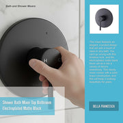 Shower Bath Mixer Tap Bathroom Electroplated Matte Black V63-827911