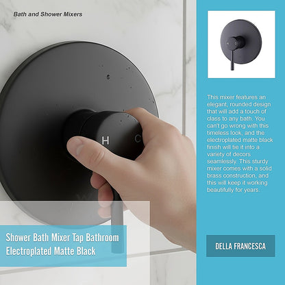 Shower Bath Mixer Tap Bathroom Electroplated Matte Black V63-827911