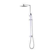 WELS 8" Rain Shower Head Set Square Dual Heads Faucet High Pressure Hand Held V63-827931