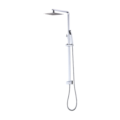 WELS 8" Rain Shower Head Set Square Dual Heads Faucet High Pressure Hand Held V63-827931