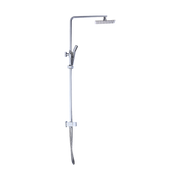 WELS 8" Rain Shower Head Set Square Dual Heads Faucet High Pressure Hand Held V63-827931