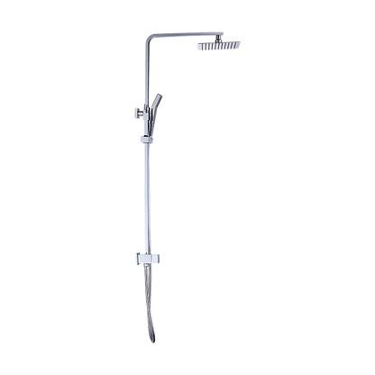 WELS 8" Rain Shower Head Set Square Dual Heads Faucet High Pressure Hand Held V63-827931