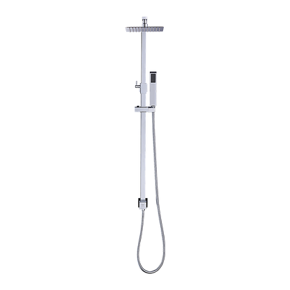 WELS 8" Rain Shower Head Set Square Dual Heads Faucet High Pressure Hand Held V63-827931