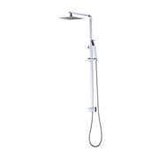WELS 8" Rain Shower Head Set Square Dual Heads Faucet High Pressure Hand Held V63-827931