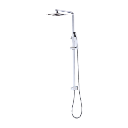 WELS 8" Rain Shower Head Set Square Dual Heads Faucet High Pressure Hand Held V63-827931