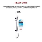 WELS 8" Rain Shower Head Set Square Dual Heads Faucet High Pressure Hand Held V63-827941