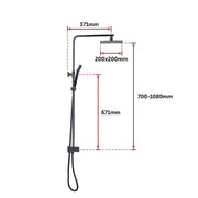 WELS 8" Rain Shower Head Set Square Dual Heads Faucet High Pressure Hand Held V63-827941