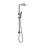 WELS 8" Rain Shower Head Set Square Dual Heads Faucet High Pressure Hand Held V63-827941