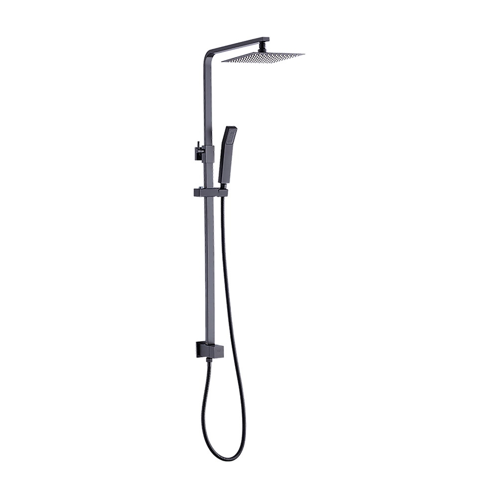 WELS 8" Rain Shower Head Set Square Dual Heads Faucet High Pressure Hand Held V63-827941