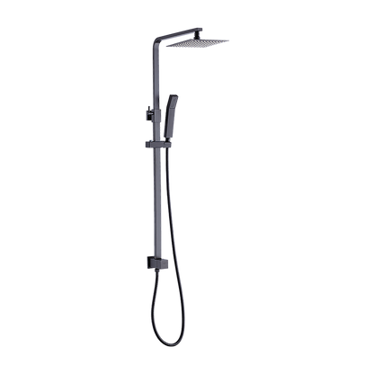 WELS 8" Rain Shower Head Set Square Dual Heads Faucet High Pressure Hand Held V63-827941