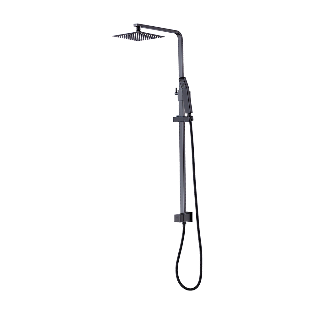 WELS 8" Rain Shower Head Set Square Dual Heads Faucet High Pressure Hand Held V63-827941