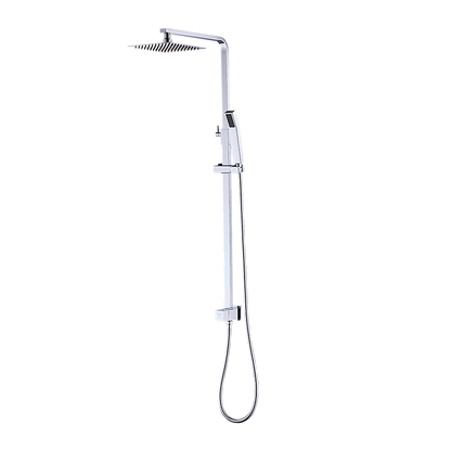 WELS 8" Rain Shower Head Set Square Dual Heads Faucet High Pressure With Mixer V63-827951