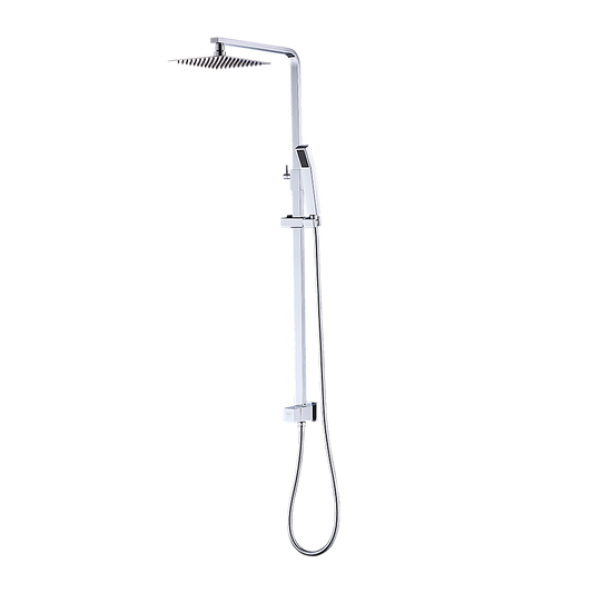 WELS 8" Rain Shower Head Set Square Dual Heads Faucet High Pressure With Mixer V63-827951