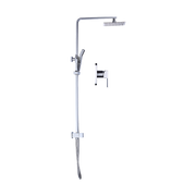 WELS 8" Rain Shower Head Set Square Dual Heads Faucet High Pressure With Mixer V63-827951