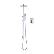 WELS 8" Rain Shower Head Set Square Dual Heads Faucet High Pressure With Mixer V63-827951