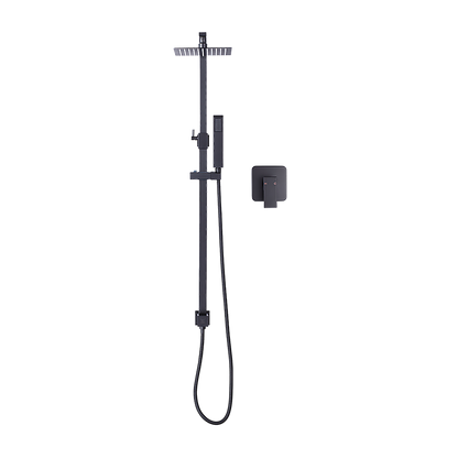 WELS 8" Rain Shower Head Set Square Dual Heads Faucet High Pressure With Mixer V63-827961