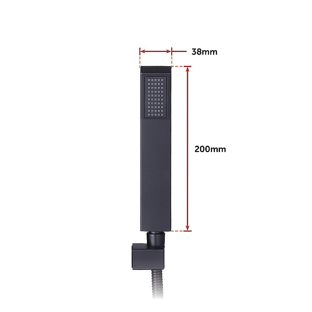 WELS 8" Rain Shower Head Set Square Dual Heads Faucet High Pressure With Mixer V63-827961