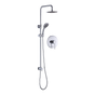WELS 8" Rain Shower Head Set Rounded Dual Heads Faucet High Pressure With Mixer V63-827991