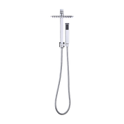 WELS 8" Rain Shower Head Set Square Dual Heads Faucet High Pressure Hand Held V63-828021