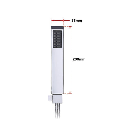 WELS 8" Rain Shower Head Set Square Dual Heads Faucet High Pressure Hand Held V63-828021